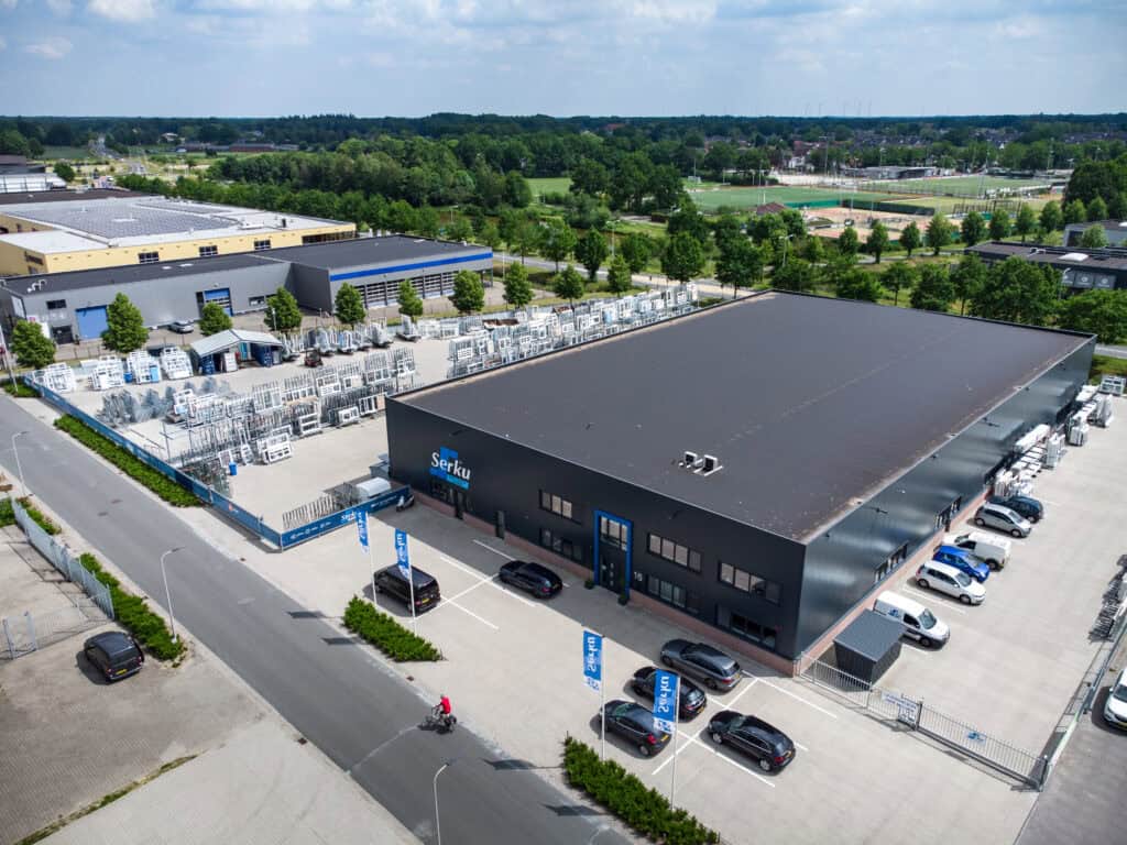 De serku fabriek van boven gefotografeerd in Haaksbergen